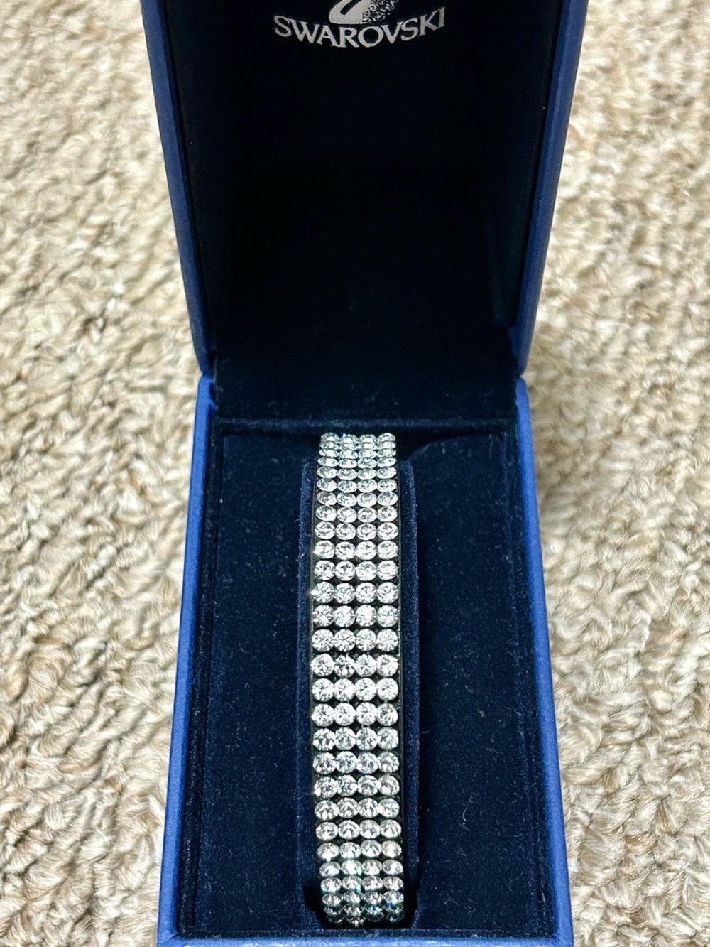 Swarovski Silver Crystal Multi-Row Bracelet